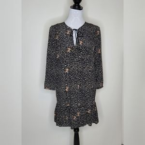 Madewell Fiesta Paisley Tunic Dress Black Size 0